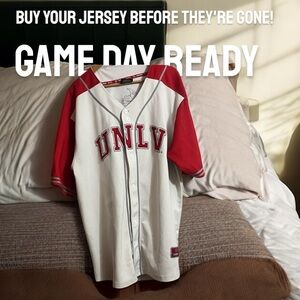 UNLV Colosseum Athletics Baseball Button Up Jersey Sz XL Men